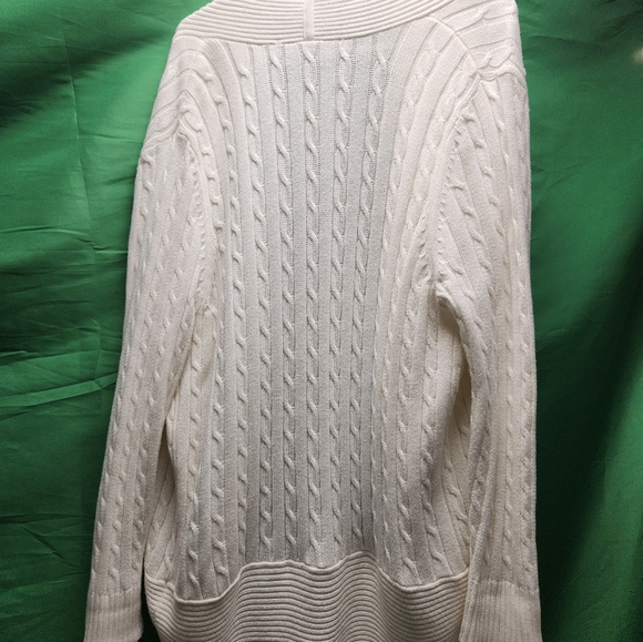 Women's knit white 3/4 length large - Picture 2 of 4